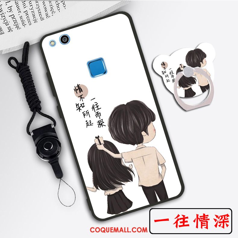 Étui Huawei P10 Lite Protection Créatif Tendance, Coque Huawei P10 Lite Dessin Animé Téléphone Portable Beige