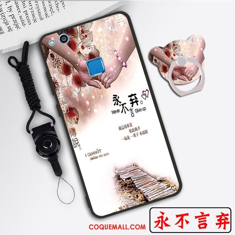 Étui Huawei P10 Lite Protection Créatif Tendance, Coque Huawei P10 Lite Dessin Animé Téléphone Portable Beige