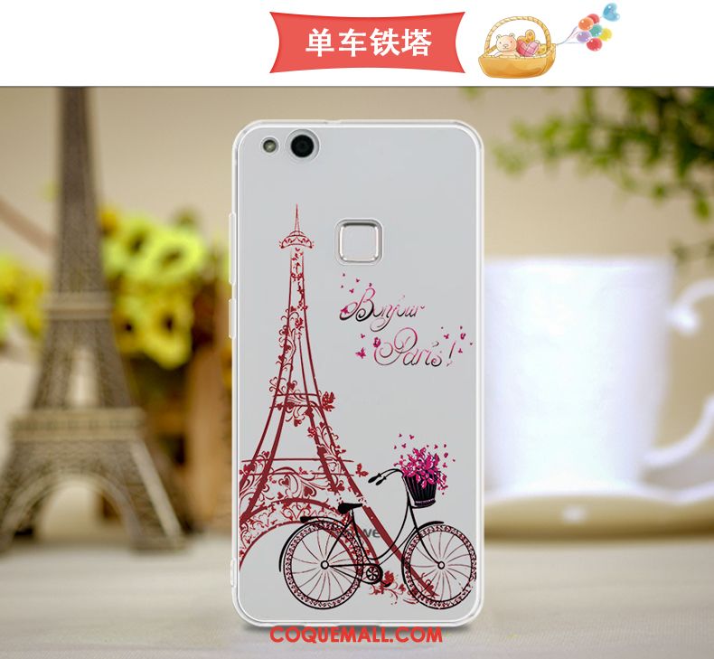 Étui Huawei P10 Lite Rose Silicone Fluide Doux, Coque Huawei P10 Lite Téléphone Portable Jeunesse