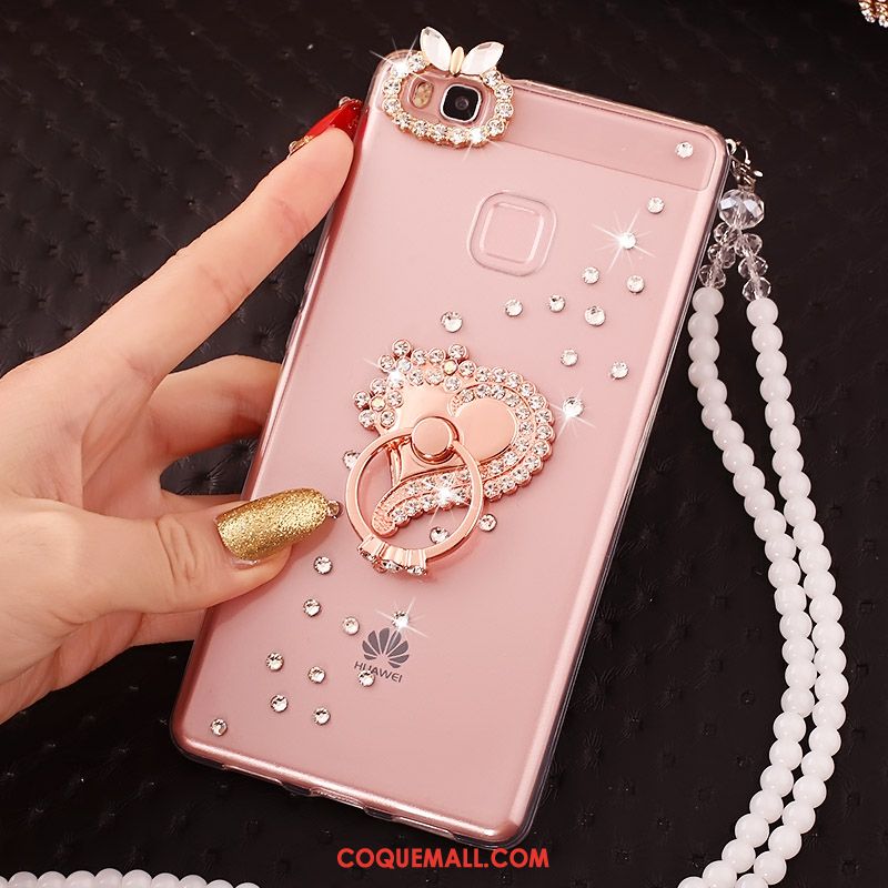 Étui Huawei P10 Lite Strass Paon Protection, Coque Huawei P10 Lite Rose Anneau