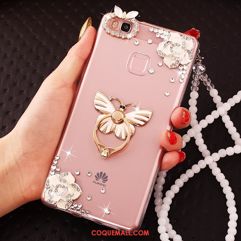 Étui Huawei P10 Lite Strass Paon Protection, Coque Huawei P10 Lite Rose Anneau