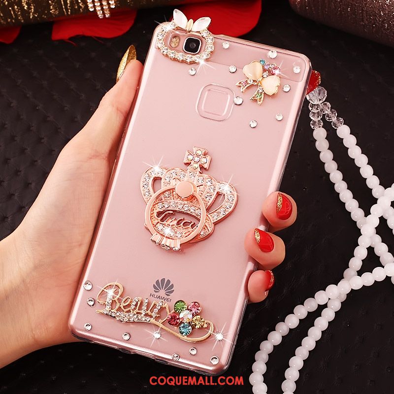 Étui Huawei P10 Lite Strass Paon Protection, Coque Huawei P10 Lite Rose Anneau