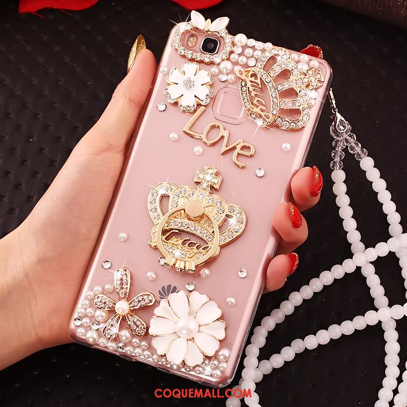 Étui Huawei P10 Lite Strass Paon Protection, Coque Huawei P10 Lite Rose Anneau