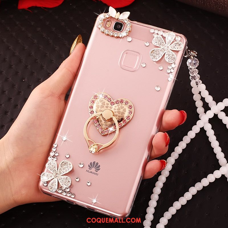 Étui Huawei P10 Lite Strass Paon Protection, Coque Huawei P10 Lite Rose Anneau