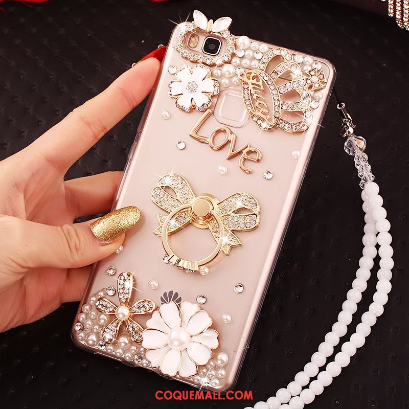 Étui Huawei P10 Lite Strass Paon Protection, Coque Huawei P10 Lite Rose Anneau