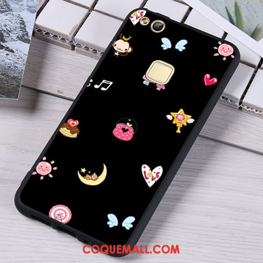 Étui Huawei P10 Lite Téléphone Portable Noir Fluide Doux, Coque Huawei P10 Lite Silicone Jeunesse