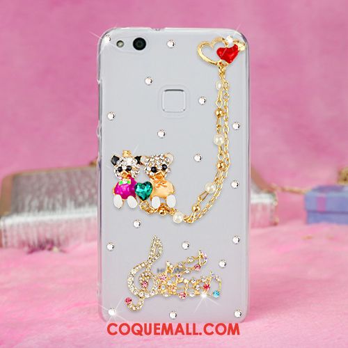 Étui Huawei P10 Lite Téléphone Portable Strass Protection, Coque Huawei P10 Lite Jeunesse Rouge