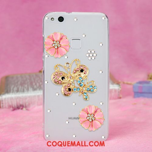 Étui Huawei P10 Lite Téléphone Portable Strass Protection, Coque Huawei P10 Lite Jeunesse Rouge