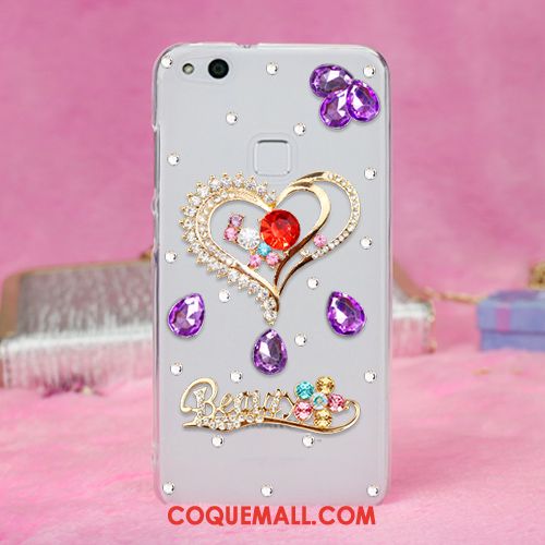 Étui Huawei P10 Lite Téléphone Portable Strass Protection, Coque Huawei P10 Lite Jeunesse Rouge