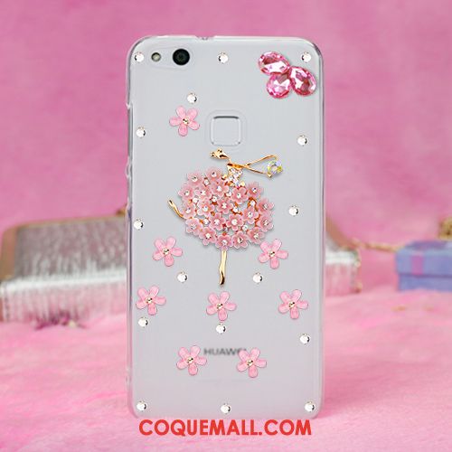 Étui Huawei P10 Lite Téléphone Portable Strass Protection, Coque Huawei P10 Lite Jeunesse Rouge