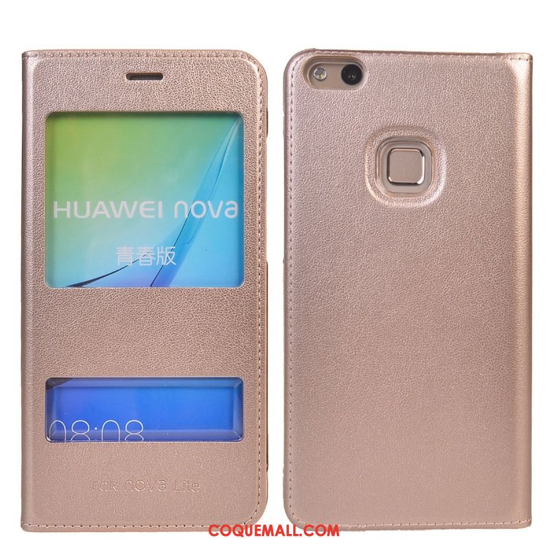 Étui Huawei P10 Lite Étui En Cuir Gris Téléphone Portable, Coque Huawei P10 Lite Incassable Jeunesse