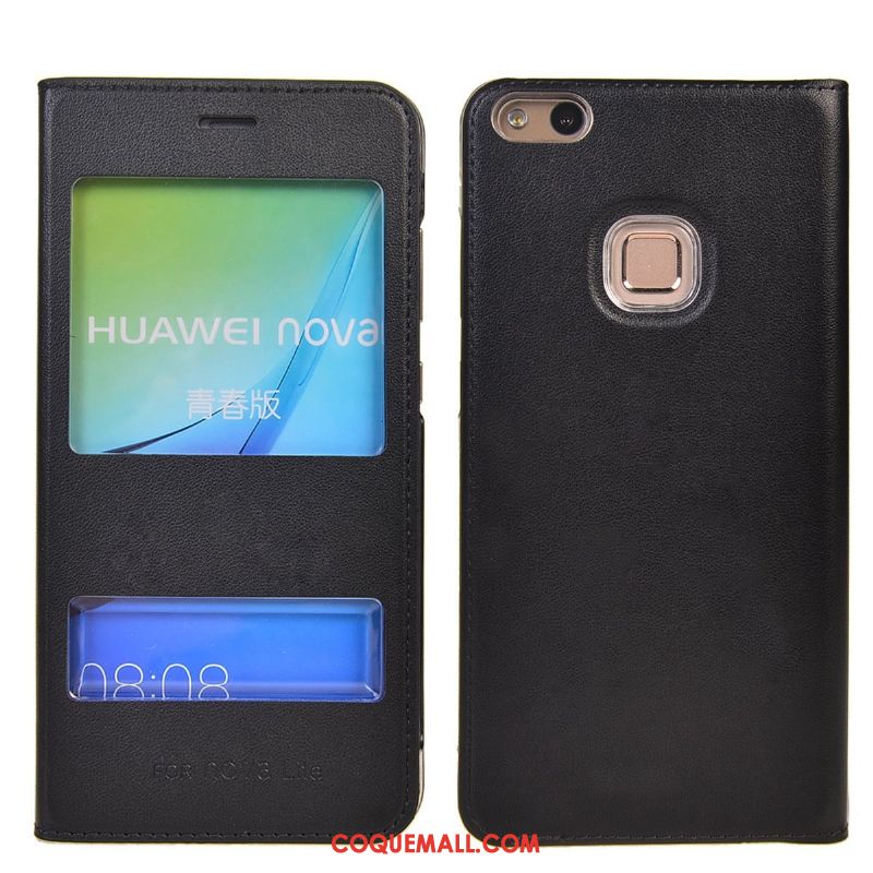 Étui Huawei P10 Lite Étui En Cuir Gris Téléphone Portable, Coque Huawei P10 Lite Incassable Jeunesse