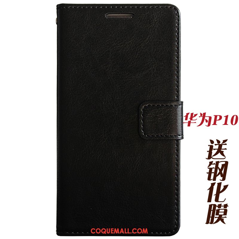 Étui Huawei P10 Membrane Étui En Cuir Tempérer, Coque Huawei P10 Téléphone Portable Incassable Braun