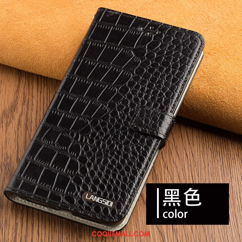 Étui Huawei P10 Ornements Suspendus Noir Étui En Cuir, Coque Huawei P10 Cuir Véritable Tendance