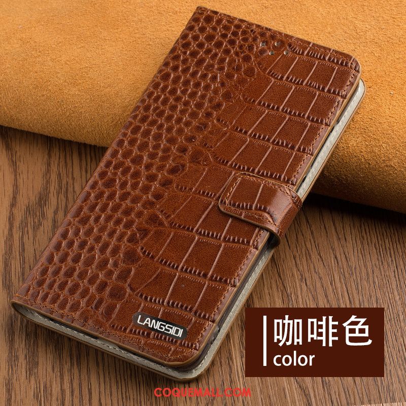 Étui Huawei P10 Ornements Suspendus Noir Étui En Cuir, Coque Huawei P10 Cuir Véritable Tendance