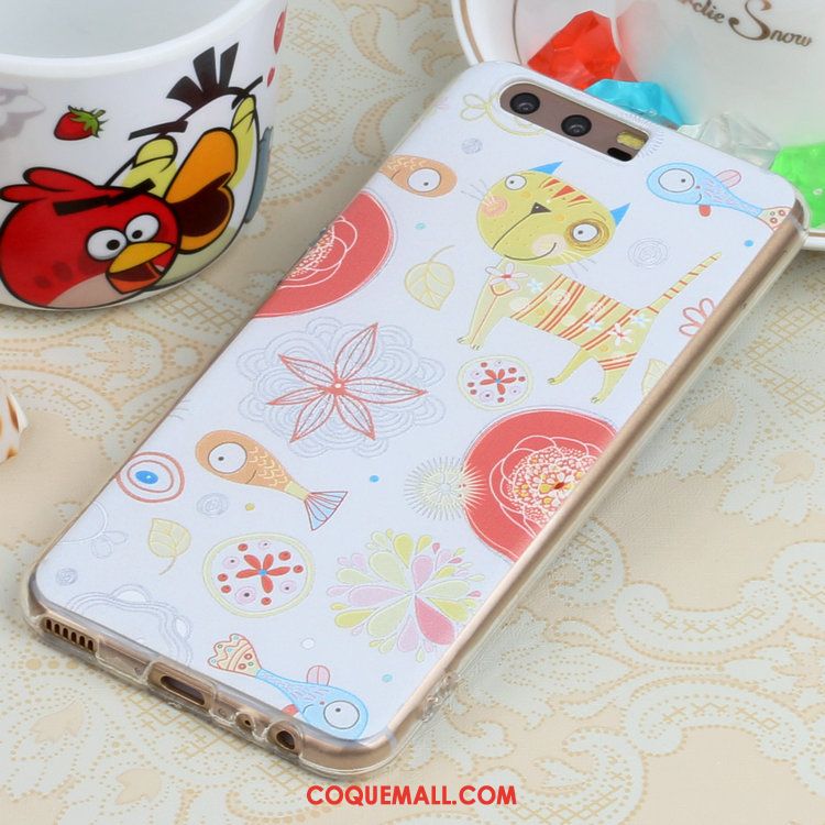 Étui Huawei P10 Peinture Dessin Animé Chat, Coque Huawei P10 Art Frais