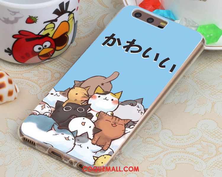 Étui Huawei P10 Peinture Dessin Animé Chat, Coque Huawei P10 Art Frais