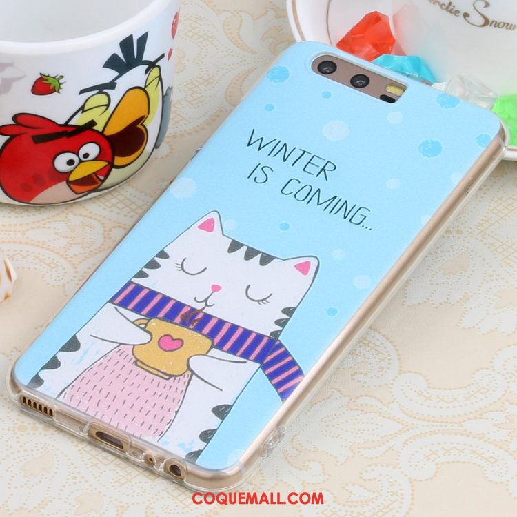 Étui Huawei P10 Peinture Dessin Animé Chat, Coque Huawei P10 Art Frais