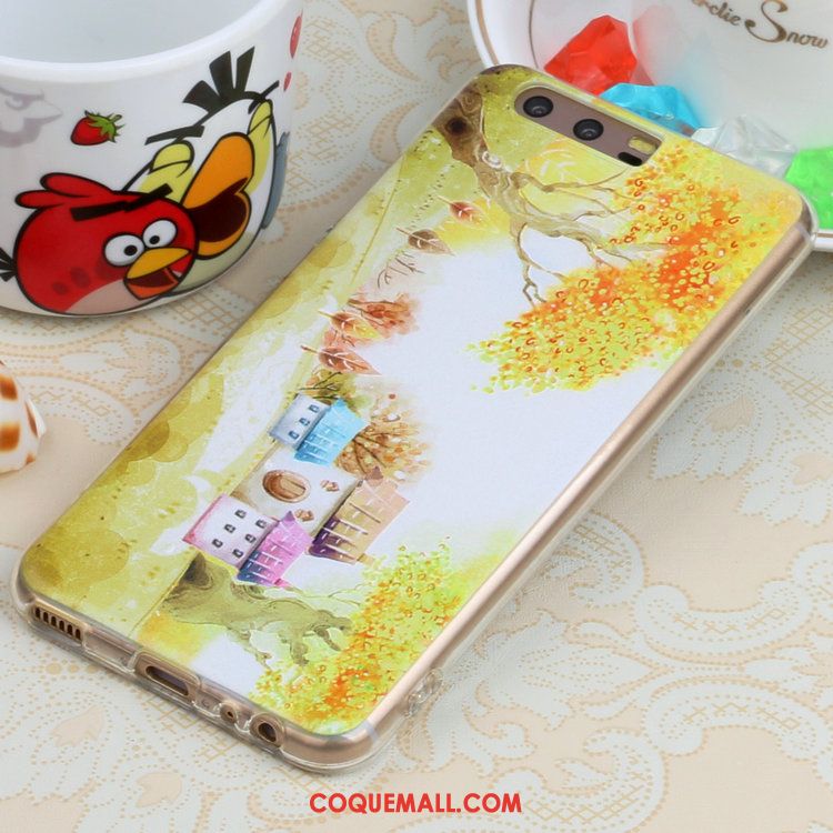 Étui Huawei P10 Peinture Dessin Animé Chat, Coque Huawei P10 Art Frais