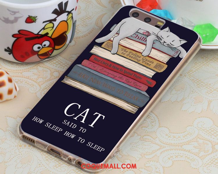 Étui Huawei P10 Peinture Dessin Animé Chat, Coque Huawei P10 Art Frais