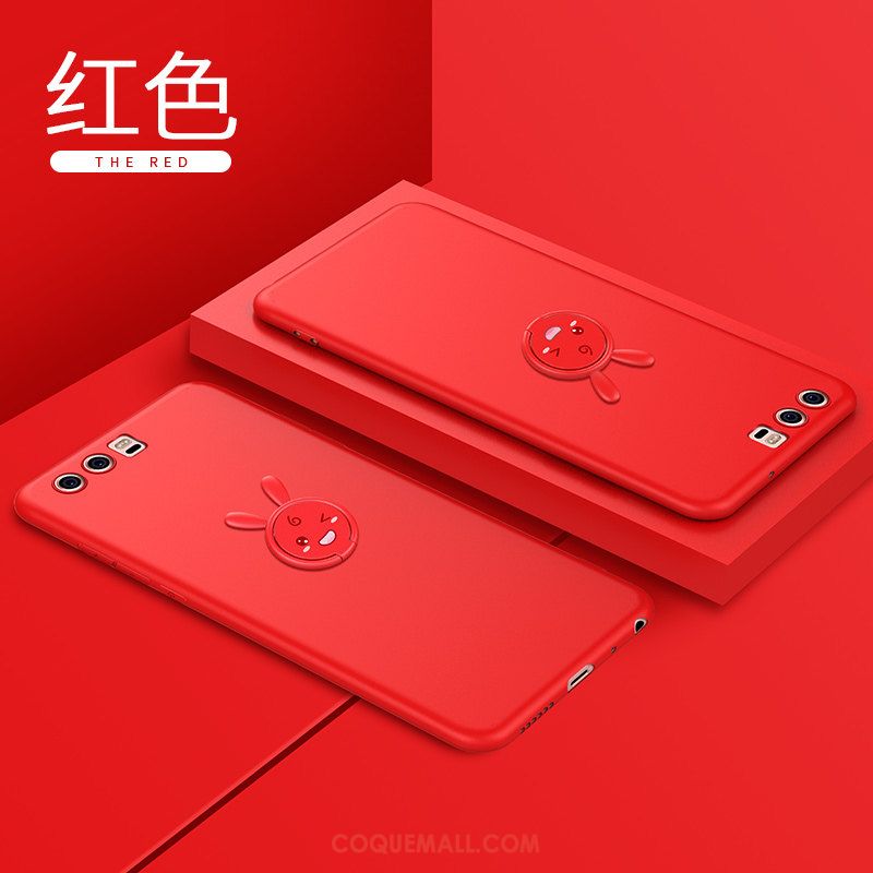 Étui Huawei P10 Plus Créatif Dessin Animé Incassable, Coque Huawei P10 Plus Net Rouge Téléphone Portable