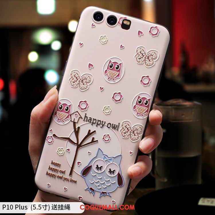 Étui Huawei P10 Plus Créatif Incassable Charmant, Coque Huawei P10 Plus Dessin Animé Téléphone Portable