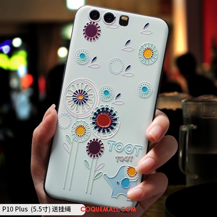 Étui Huawei P10 Plus Créatif Incassable Charmant, Coque Huawei P10 Plus Dessin Animé Téléphone Portable