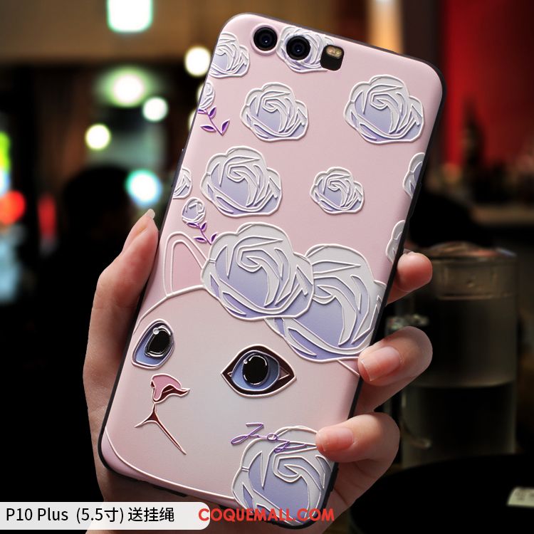 Étui Huawei P10 Plus Créatif Incassable Charmant, Coque Huawei P10 Plus Dessin Animé Téléphone Portable