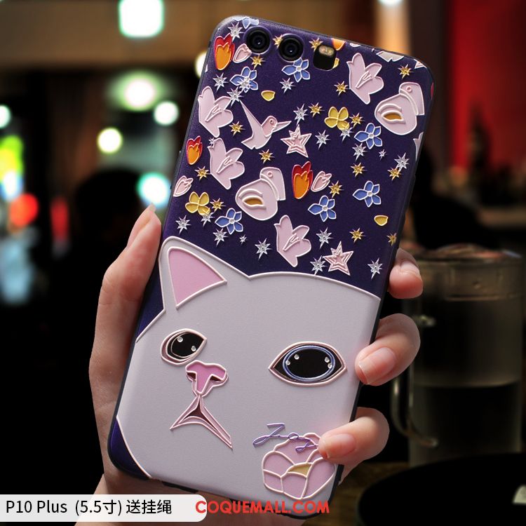 Étui Huawei P10 Plus Créatif Incassable Charmant, Coque Huawei P10 Plus Dessin Animé Téléphone Portable