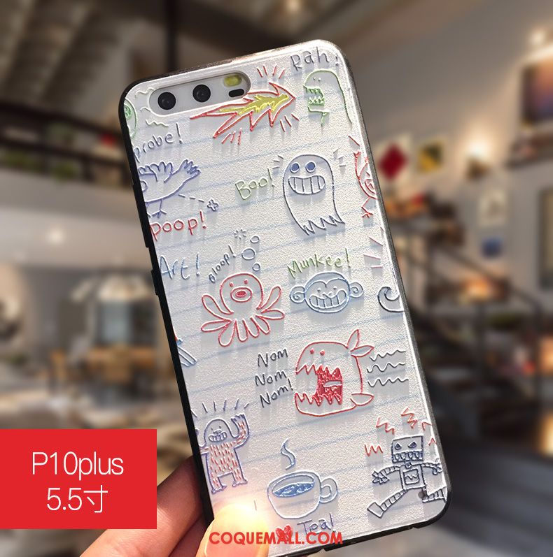 Étui Huawei P10 Plus Dessin Animé Difficile Tout Compris, Coque Huawei P10 Plus Bleu Clair Protection