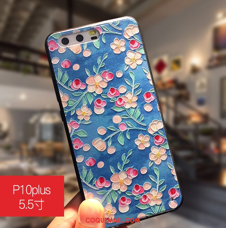 Étui Huawei P10 Plus Dessin Animé Difficile Tout Compris, Coque Huawei P10 Plus Bleu Clair Protection