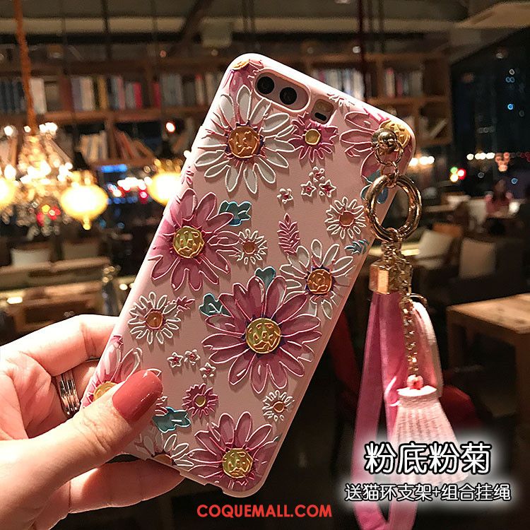 Étui Huawei P10 Plus Gaufrage Amour Tout Compris, Coque Huawei P10 Plus Téléphone Portable Rose