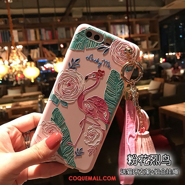 Étui Huawei P10 Plus Gaufrage Amour Tout Compris, Coque Huawei P10 Plus Téléphone Portable Rose