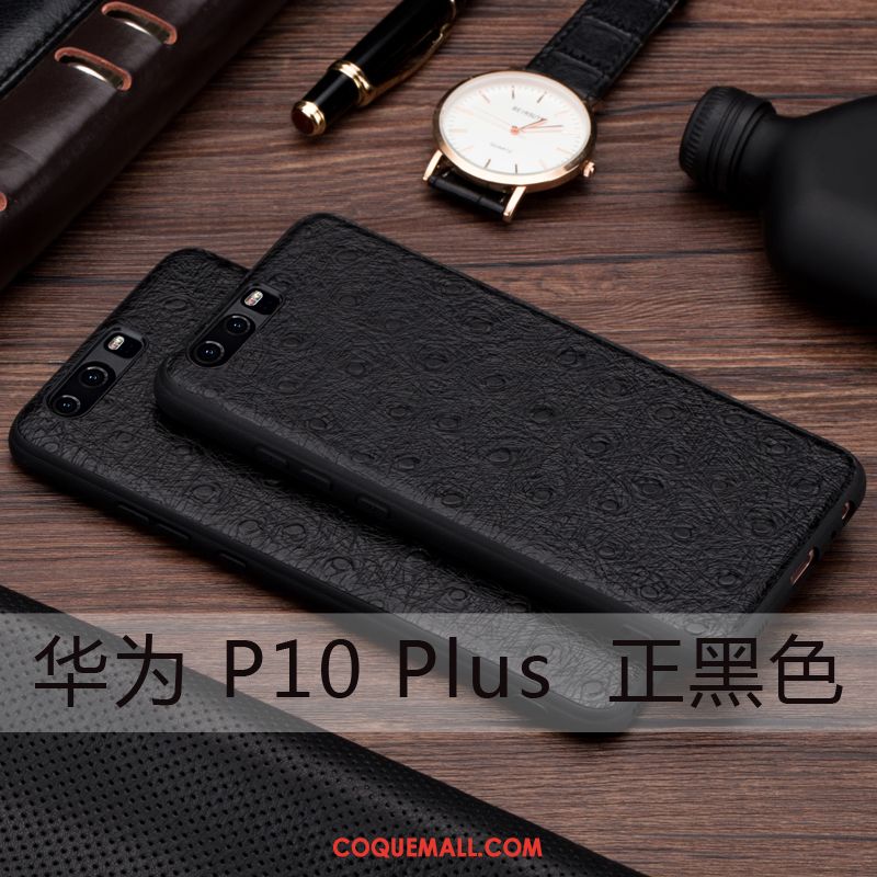 Étui Huawei P10 Plus Gris Foncé Incassable, Coque Huawei P10 Plus Très Mince Étui En Cuir