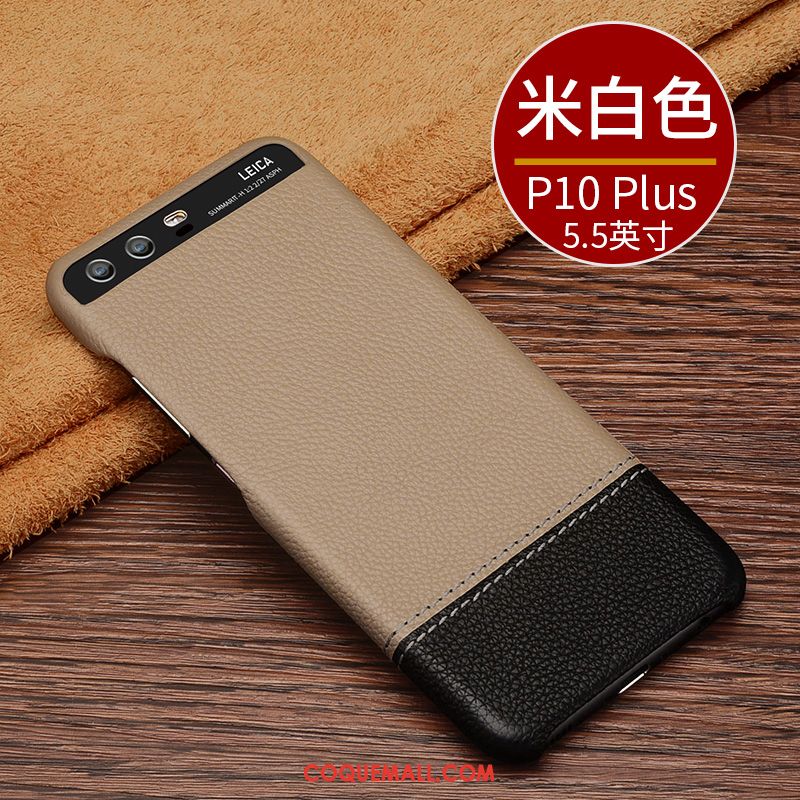 Étui Huawei P10 Plus Incassable Nouveau Business, Coque Huawei P10 Plus Téléphone Portable Étui En Cuir Beige