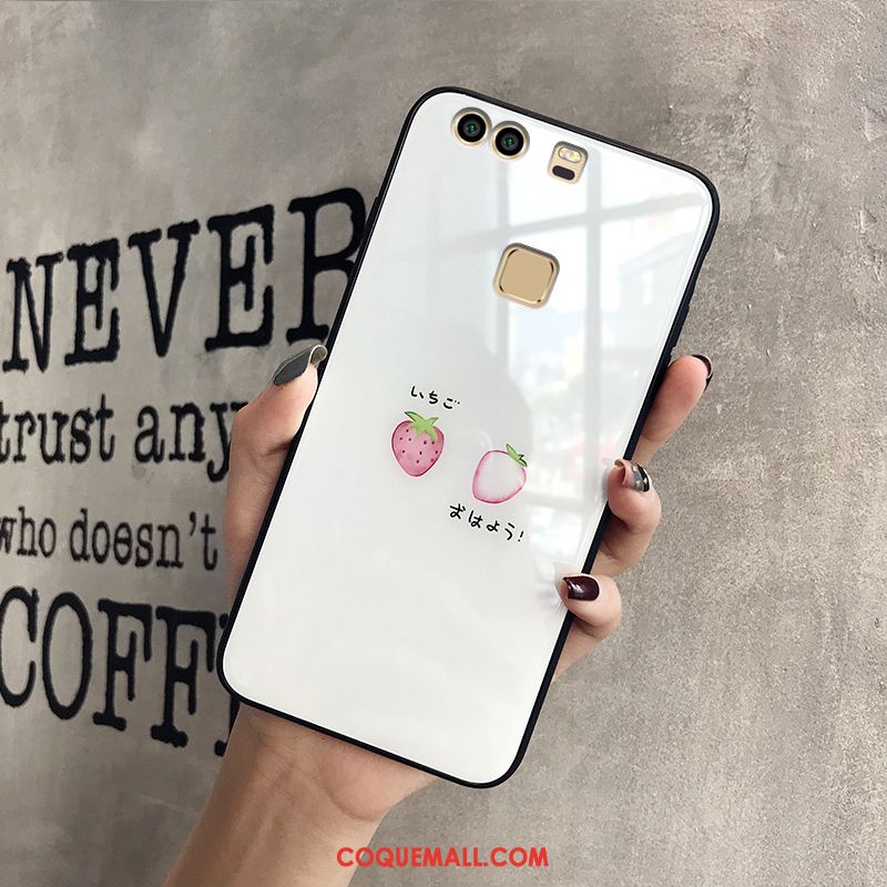 Étui Huawei P10 Plus Net Rouge Vert Créatif, Coque Huawei P10 Plus Personnalité Verre