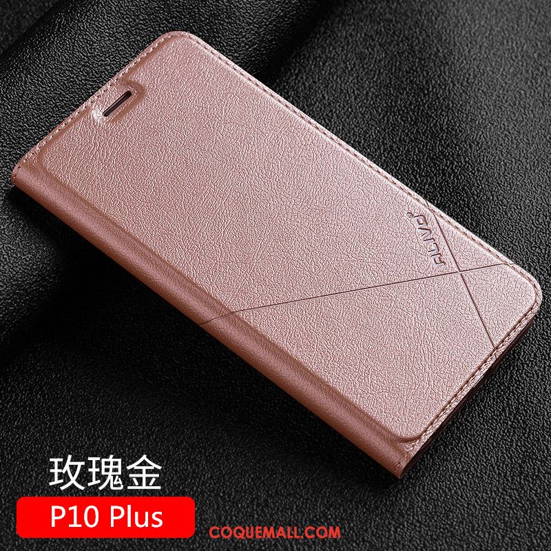 Étui Huawei P10 Plus Protection Téléphone Portable Étui En Cuir, Coque Huawei P10 Plus Incassable Clamshell Braun Braun