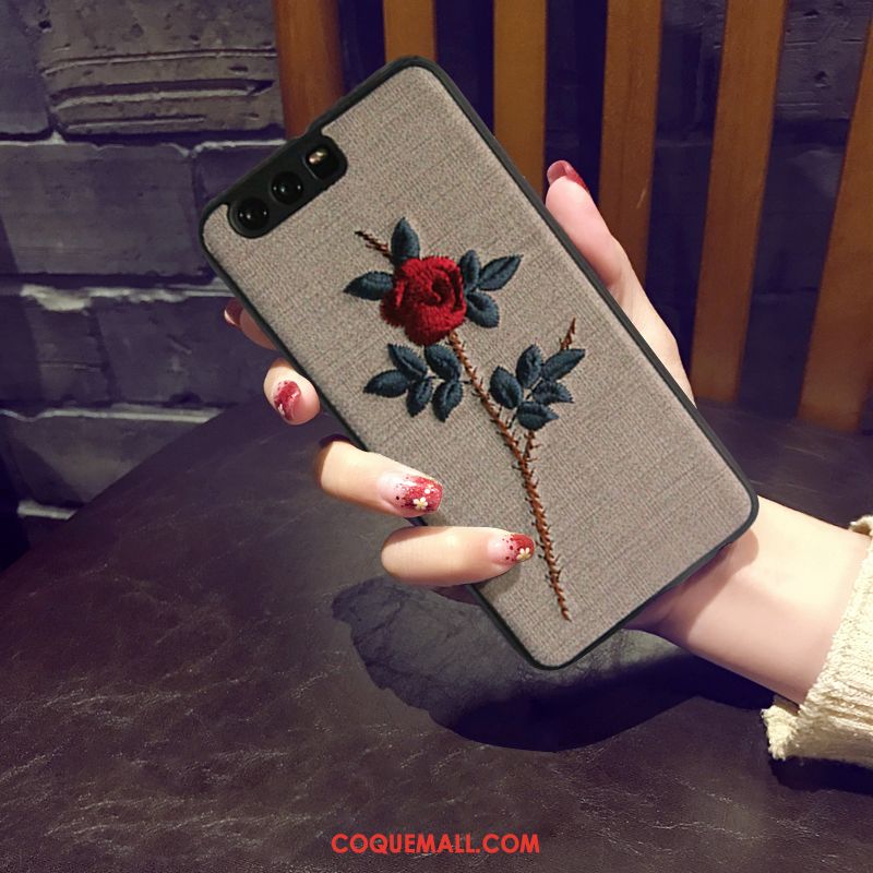 Étui Huawei P10 Plus Vintage Incassable Téléphone Portable, Coque Huawei P10 Plus Noir Luxe