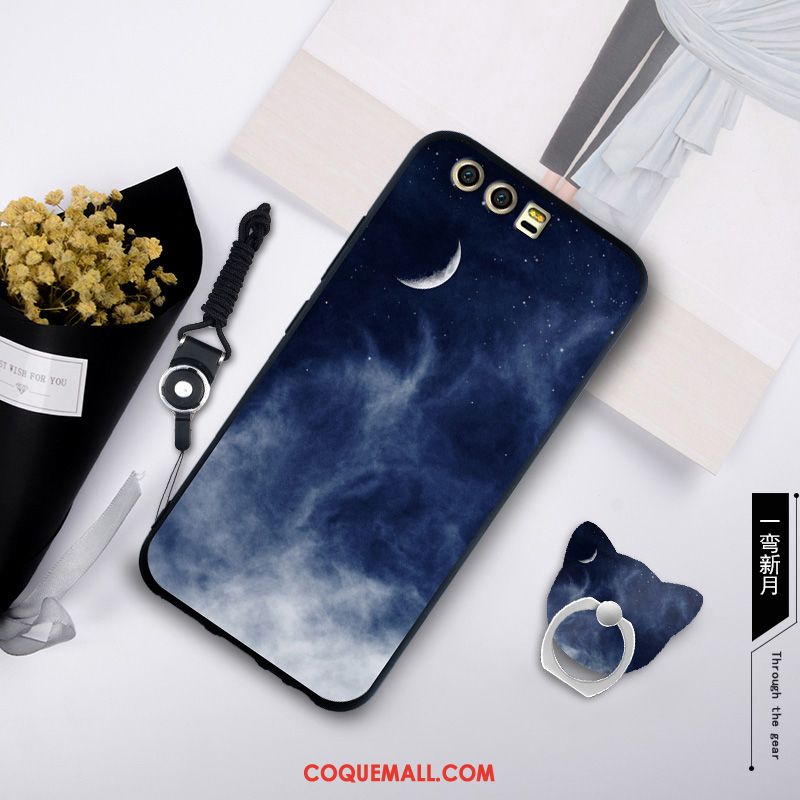 Étui Huawei P10 Protection Fluide Doux Téléphone Portable, Coque Huawei P10 Incassable Anneau