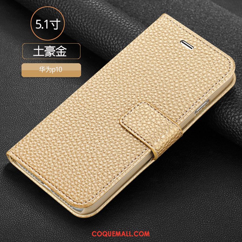 Étui Huawei P10 Protection Marron Membrane, Coque Huawei P10 Clamshell Téléphone Portable