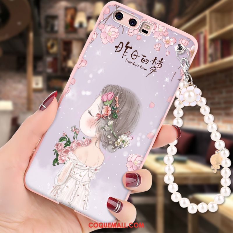 Étui Huawei P10 Protection Ornements Suspendus Téléphone Portable, Coque Huawei P10 Peinture Dessin Animé