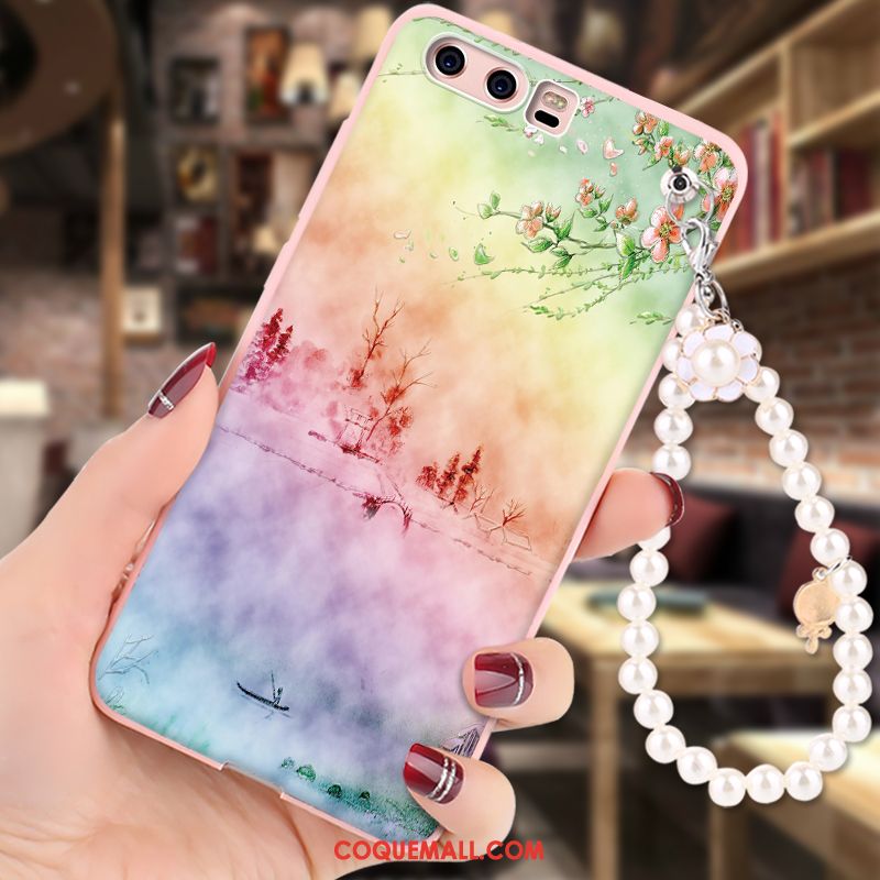 Étui Huawei P10 Protection Ornements Suspendus Téléphone Portable, Coque Huawei P10 Peinture Dessin Animé