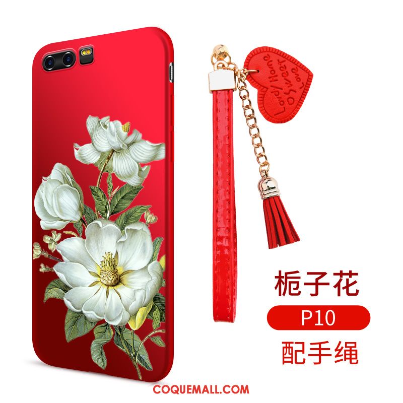 Étui Huawei P10 Protection Téléphone Portable Rouge, Coque Huawei P10 Silicone