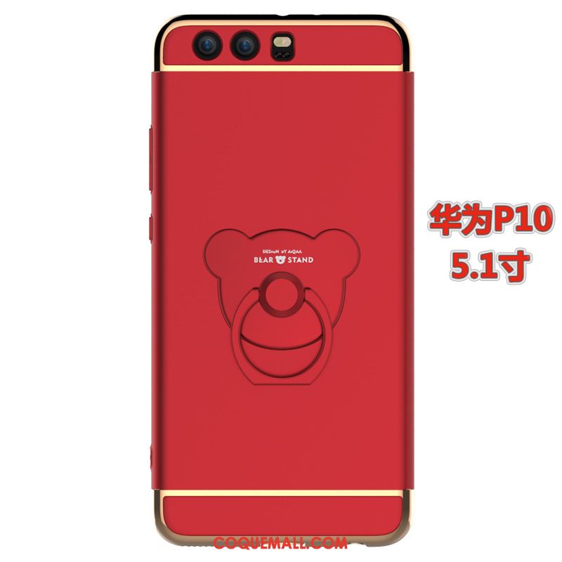 Étui Huawei P10 Téléphone Portable Net Rouge Simple, Coque Huawei P10 Tout Compris Luxe