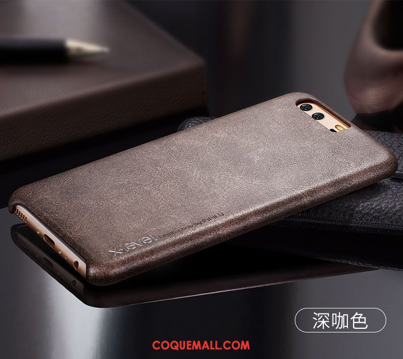 Étui Huawei P10 Étui En Cuir Téléphone Portable Marron, Coque Huawei P10 Cuir Vintage