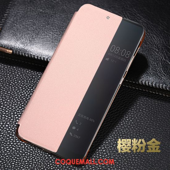 Étui Huawei P20 Clamshell Protection Étui En Cuir, Coque Huawei P20 Rose Téléphone Portable