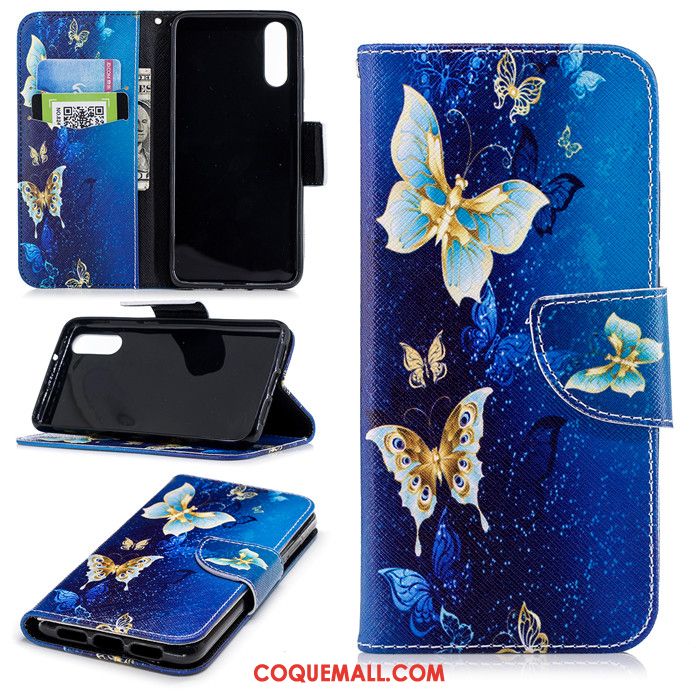 Étui Huawei P20 Dessin Animé Clamshell Noir, Coque Huawei P20 Incassable Fluide Doux