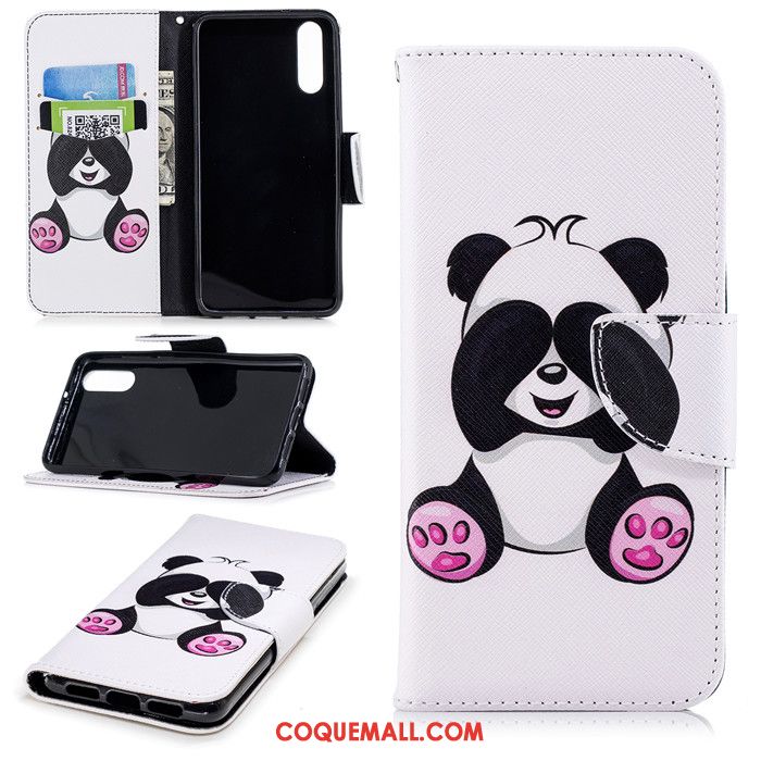 Étui Huawei P20 Dessin Animé Clamshell Noir, Coque Huawei P20 Incassable Fluide Doux