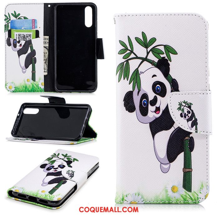 Étui Huawei P20 Dessin Animé Clamshell Noir, Coque Huawei P20 Incassable Fluide Doux