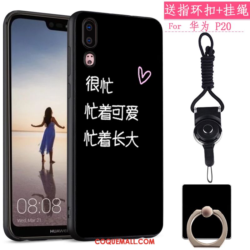 Étui Huawei P20 Dessin Animé Fluide Doux Créatif, Coque Huawei P20 Tout Compris Tendance